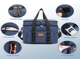 Navy Blue 23L Extra Large Insulated Cooler Bag with Double Layers - Perfect for Camping, Picnics, V888-ELOSUNG21915