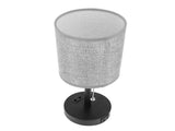 LED Table Lamp Fabric Lampshade USB A and USB C Port Zipper Switch Bedside Lamp for Living Room V1294-YM0901-3119240032611