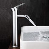 Bathroom Sink Faucet, High Arc Bathroom Sink Mixer Tap, Adjustable Hot and Cold Mixer Tap, Chrome V1237-ZY-715-067