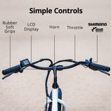 VALK Electric Fat Tyre Cruiser Bike, eBike with Throttle, Tektro Hydraulic Brakes, Blue V219-BIKEMBVAF5WA