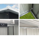 Giantz Garden Shed 1.94x1.21M Sheds Outdoor Storage Workshop House Tool Shelter Sliding Door SHED-FLAT-4X6-AB