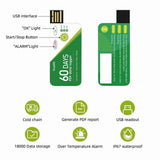 5X 60 Days USB Temperature Data Logger -30 &degC-60 &degC Report App IP67 Disposable High- Recorder V1366-AZ2-W-15676