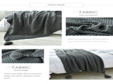 Khaki 1130*170cm Nordic Style Tassel Knit Throw Blanket - Soft Polyester Sofa Blanket with Pineapple V888-ELOSUNG50759