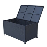 Outdoor PE Wicker Storage Box Garden 320L-Black V264-OTF-506S-BLK