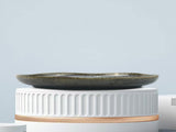 3 Pieces Reactive Glazed Ceramic Organic Fine Dinner Set with Plate and Bowl EARTHY AQUA V274-HA-LA-P0024301-BU