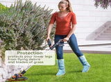 Weed Trimmer Leg Gaiters Adjustable Cowhide Protective Guards for Men Women Gardening Lawn Care V1189-LC-RY-00025