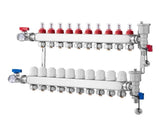 10-Branch Heat Manifold, 1/2" PEX Tubing Manifold, Stainless Steel PEX Manifold for Hydronic V952-DRFSQBXG10HL1S697V0