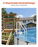 4-Step White Robust Pool Ladder of 2 Handrails for 1219.2-1371.6 mm Pools V952-DXYCTLTSFSSLMT8OVV0