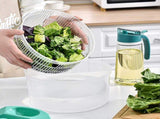 3L Salad Spinner with Crank Handle, Bowl and Strainer for Vegetables V1263-JX-5385