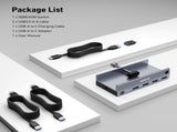 BENFEI 000355GY USB 3.0 HDMI KVM Switch with 4 USB 3.0 Ports for 2 Computers Sharing V28-ELEBEN355GY
