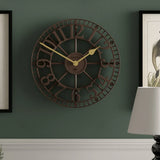 Newgate Warehouse Wall Clock-Mocha Brown V398-NG-WAREH-MB