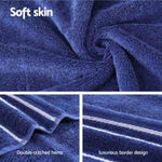 6 Pack Bath Towels Set Cotton Towel Navy TOWEL-6-ALL-BL