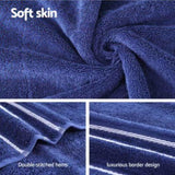 6 Pack Bath Towels Set Cotton Towel Navy TOWEL-6-ALL-BL