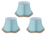 3Pcs Fabric Lampshade ClipType Modern European Style E14 Lamp Cover for Home Hotel KTV Green V1294-YM0901-3119210069111