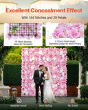 3D Flower Wall Panel, 12 PCS 15 x 15 inch, Artificial Floral Wall Background Mesh Backing V952-PJSRZZWQ12PCUTY5VV0