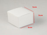 100 Pack of White 5cm Square Cube Card Gift Box - Folding Packaging Small rectangle/square Boxes for V382-100WHBXCUBE5X5XX5