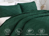 Green Wave Bloom Bedspread Coverlet 3 Piece Set V745-AC100160Q13U