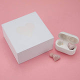 Heart Shaped Earbuds, Stylish Headphones HiFi Stereo Sound Waterproof Bluetooth 5.3 Earphones with V1189-LWWAL-20260401-05257