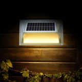 Solar Step Light Warm White with Silver Case V341-SSGL-03