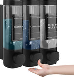 3-Pack Wall Mounted Soap Dispenser for Shampoo & Soap, 300ml x3, 3-Compartment Shower Dispenser, V1188-MS-325-0119
