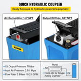VEVOR Air Hydraulic Pump 10000 PSI Air Over Hydraulic Pump 1/2 Gal Reservoir Air Treadle Foot V952-BTQBTYYJTBLSK0001V0