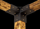 Roof Pergola Gazebo Shed Matte Black Steel Brackets DIY Kits V63-847751