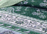 Breezy Tropical green Cozy 3 Pc Bedspread & Pillow Cover Set V745-MAC080362Q13U