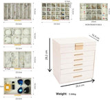 CARLA HOME 6-Layer Large Jewelry Organizer Box for Women with Mirror, Drawers, Hooks & Dividers for LSB-36229
