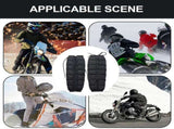 Winter Motorcycle Thermal Knee Guards with Zipper, Windproof Thicken Fleece Lined Leg Warmer V1192-AZ-W-17829