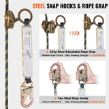 VEVOR Vertical Lifeline Assembly 0.55'' x 50' Fall Protection Rope 30 KN ANSI V952-CZSMXHHXWS5055O6YV0