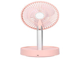 Mini Shake Head Fan Portable Folding Telescopic Electric Fan for Home Office OutdoorPink V1294-YM0721-3113210043812