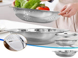 Stainless Steel Colander Strainer Set 3 in 1 Food Grater Cheese Grater Mixing Bowl with Container V1366-AZ2-W-11931