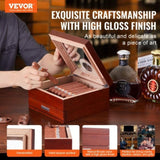 Cigar Humidor, Glass Top Cigar Humidor Box, Handmade Spanish Cedar Wood Cigar Desktop Box, Cigar V952-XQBSJMTKJ203V80ZUV0