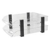 Desk File Letter Tray Layered Classified Documents Rack Acrylic Office Storage Rack Transparent 2 V1294-YM0626-3117220312913