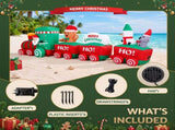 Jingle Jollys Christmas Inflatable Santa Train 3.6M Length LED Decorations Illuminated XMAS-INF-TRAIN-12FT
