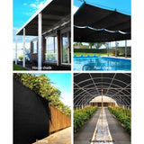 Instahut 90% Shade Cloth 1.83x20m Shadecloth Sail Heavy Duty Black SH-CL-183X200-195-BK