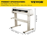 Vinyl Cutter 870mm Cutter Machine Maximum Paper Feed 34inch White Plotter Cutter Machine V952-KZJ870JKDBS000001V3