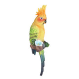 Resin Simulated Parrort Shape Garden Statue Outdoor Sculpture Lawn Garden Scene Decor V1294-YM0901-JY36482