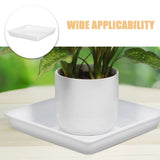 2-Pack Plastic Square Flower Pot Trays for Plants, Weather-Resistant Plant Drip Trays V1369-AZ3-W-16829