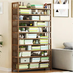 6 Tier Tower Bamboo Wooden Shoe Rack Corner Shelf Stand Storage Organizer V255-0408-06