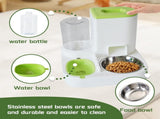 Automatic Pet Feeder 1 Piece Dog Cat Food Bowl Water Bowl Green V1258-DP02-BOL-554