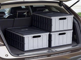 Plastic Collapsible Storage Bins with Lids, 65L 3 Packs, Stackable Folding Storage Crates with V952-KZDSLCWXHHS671U7U001V0