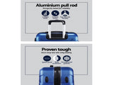 Wanderlite 3Set 20-24-28 Inch with TSA Lock Spinner Carry On Hard Shell Travel Suitcase LUG-ABS-BOS-3SET-BU
