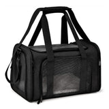 Foldable Travel Pet Carrier Bag Portable Cat Dog Kennel Bag Black - S V1263-JX-6848-1