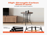 Outdoor Round Bar Table, 60 cm Counter Bar Height Bistro Table, Patio Dining Tables with V952-HXZCLTJBZYX2Z6Y3K001V0