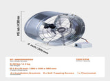 380 mm Gable Mount Fan 1300 CFM Attic Vent Fan with Adjustable Thermostat V952-SQFJ15YC1300339LIV3