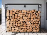 Metal Log Storage Shed Outdoor Firewood Rack Holder V178-66781