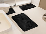 Summercome 3 Pcs Bathroom Rugs, Leaves Bath Mat Toilet Mats, Soft Comfortable Non-Slip Bathroom Rug V1189-WXFWAL-20260319-01598