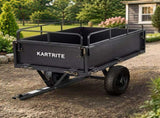 Kartrite 430kg Heavy-Duty Steel Dump Cart with Foot Pedal Dumping System TLY-SPR-39E-BK