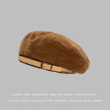 Mini Beret Cap, Khaki Tone, Adjustable 5658cm, Christmas & Halloween Gentlestyle Headwear, V1221-XM-LB5155-ZS155